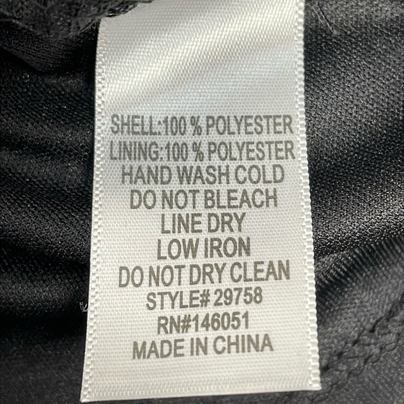 NWT Monteau Los Angeles Black Floral Long Sleeve Blouse XL - Picture 14 of 16